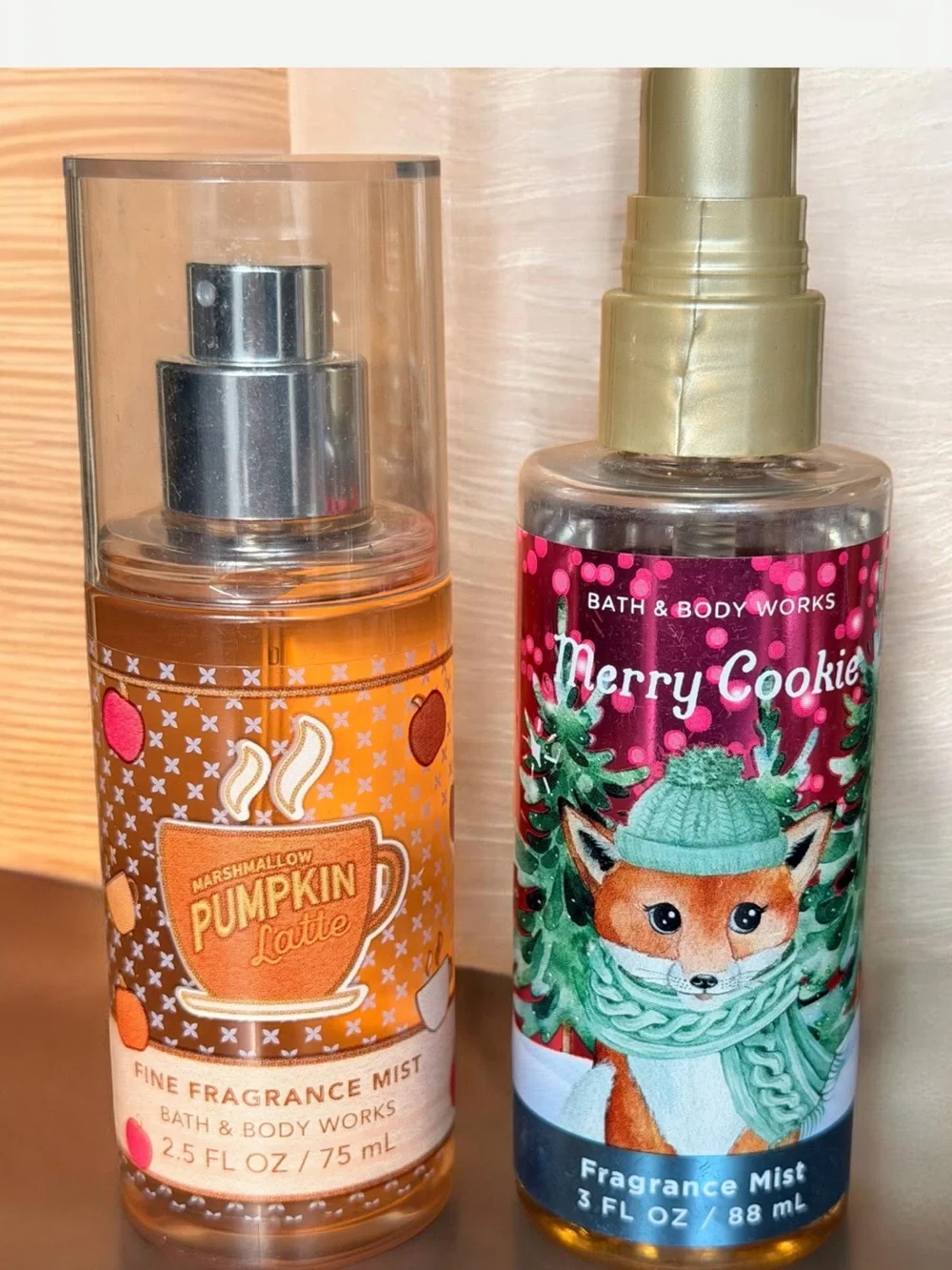$ Sale  Bath & Body Works Marshmallow Pumpkin Latte-Merry Cookie fragrance mist